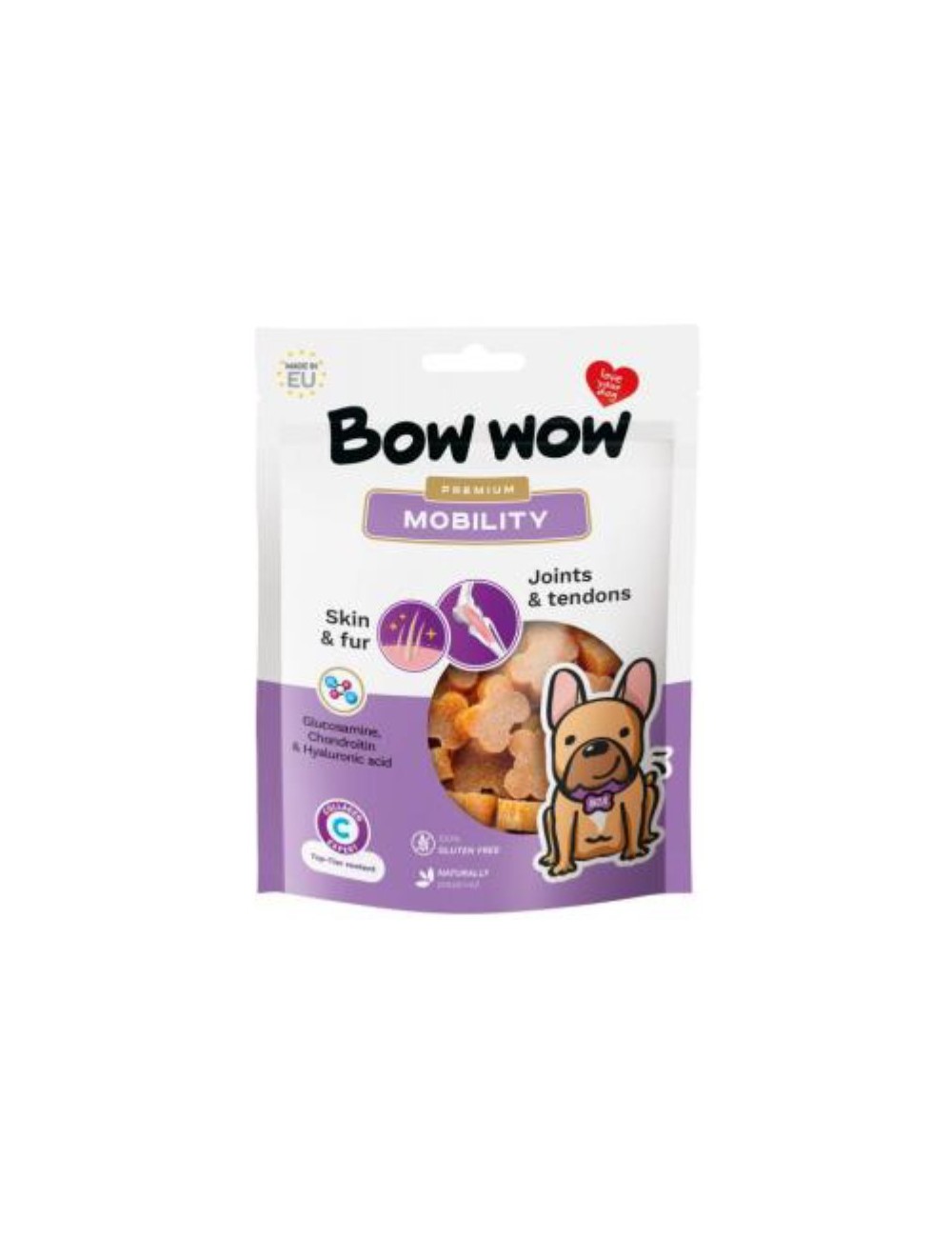 BOW WOW SNACK MOBILIDAD 60GRS