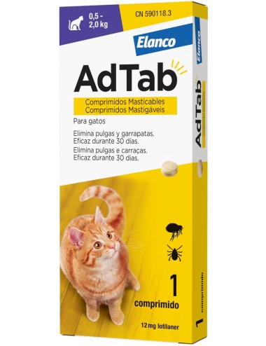 ADTAB GATO 3 COMPRIMIDOS 0 5-2KG