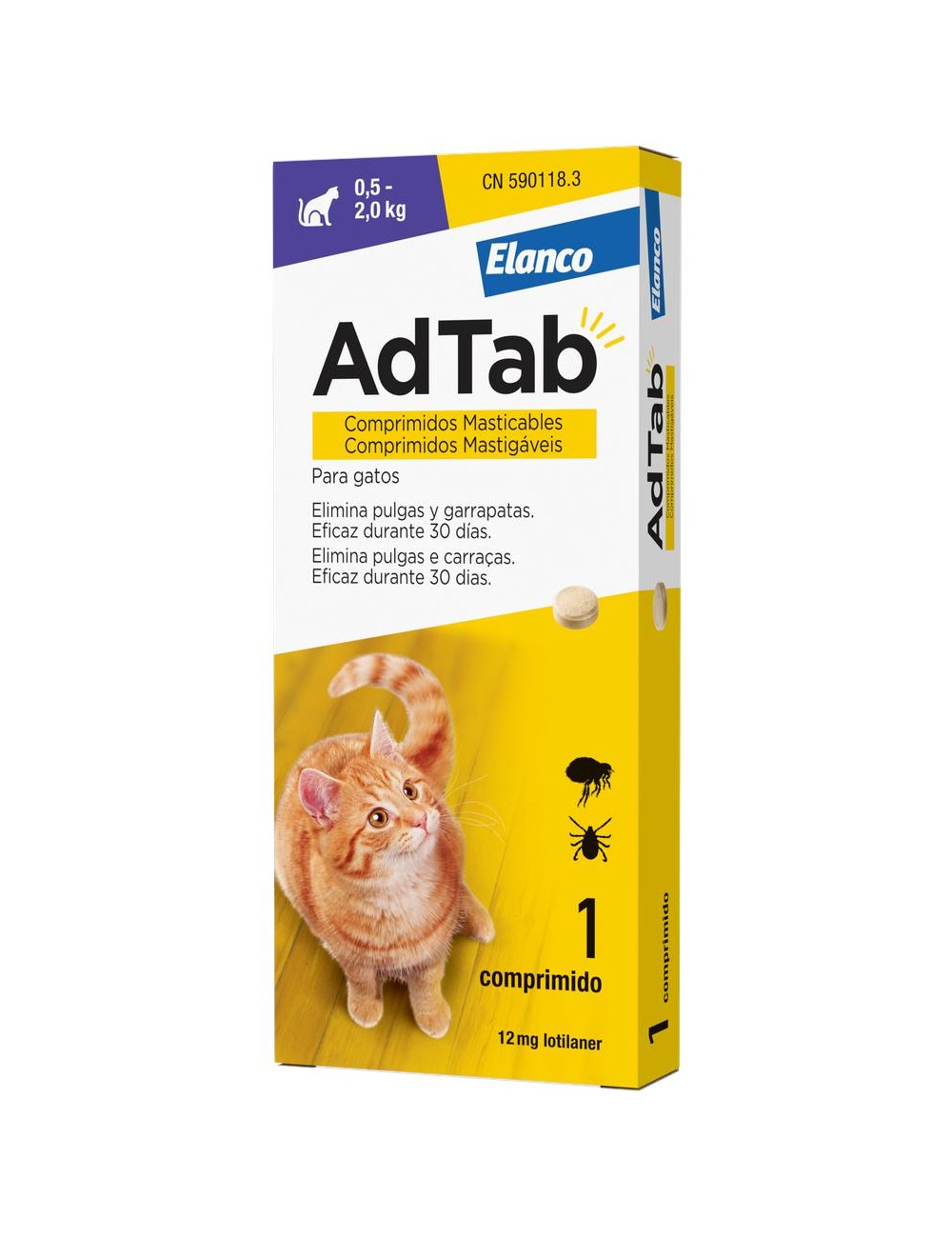 ADTAB GATO 3 COMPRIMIDOS 0 5-2KG