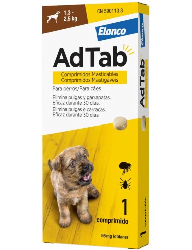 ADTAB PERRO 3 COMPRIMIDOS 1 3-2 5KG