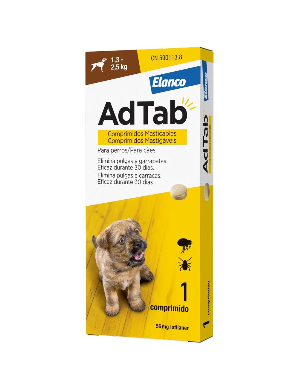 ADTAB PERRO 3 COMPRIMIDOS 1 3-2 5KG