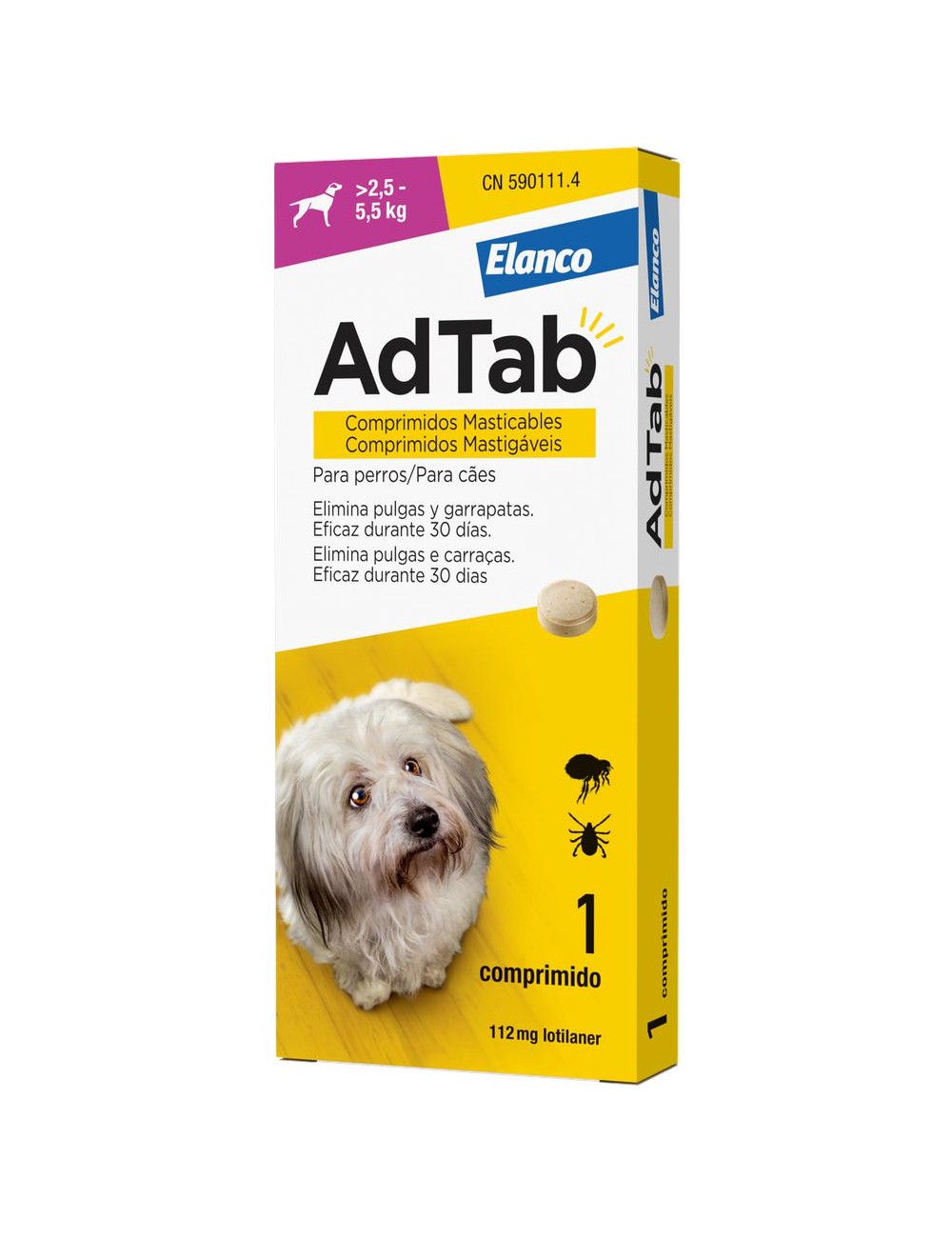 ADTAB PERRO 3 COMPRIMIDOS 2 5-5 5KG