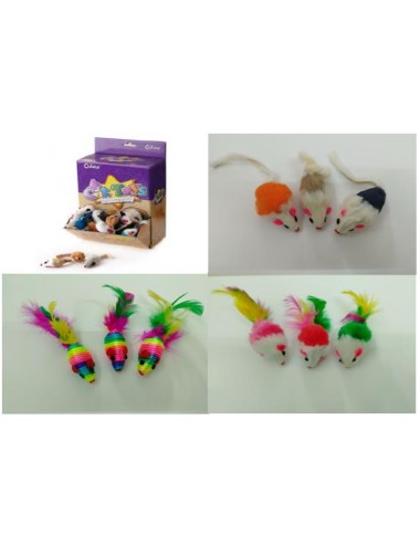 CAT TOYS SURTIDO RATONES 60PCS