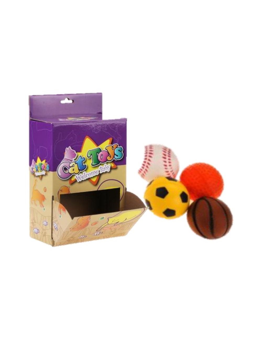 CAT TOYS SPORT BALLS 48PCS