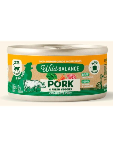 LATA WILD BALANCE BARF CERDO 120GRS