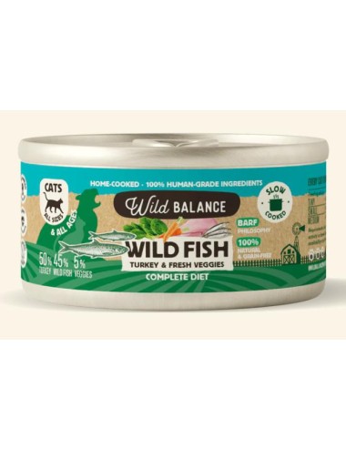 LATA WILD BALANCE BARF PESCADO 120GRS