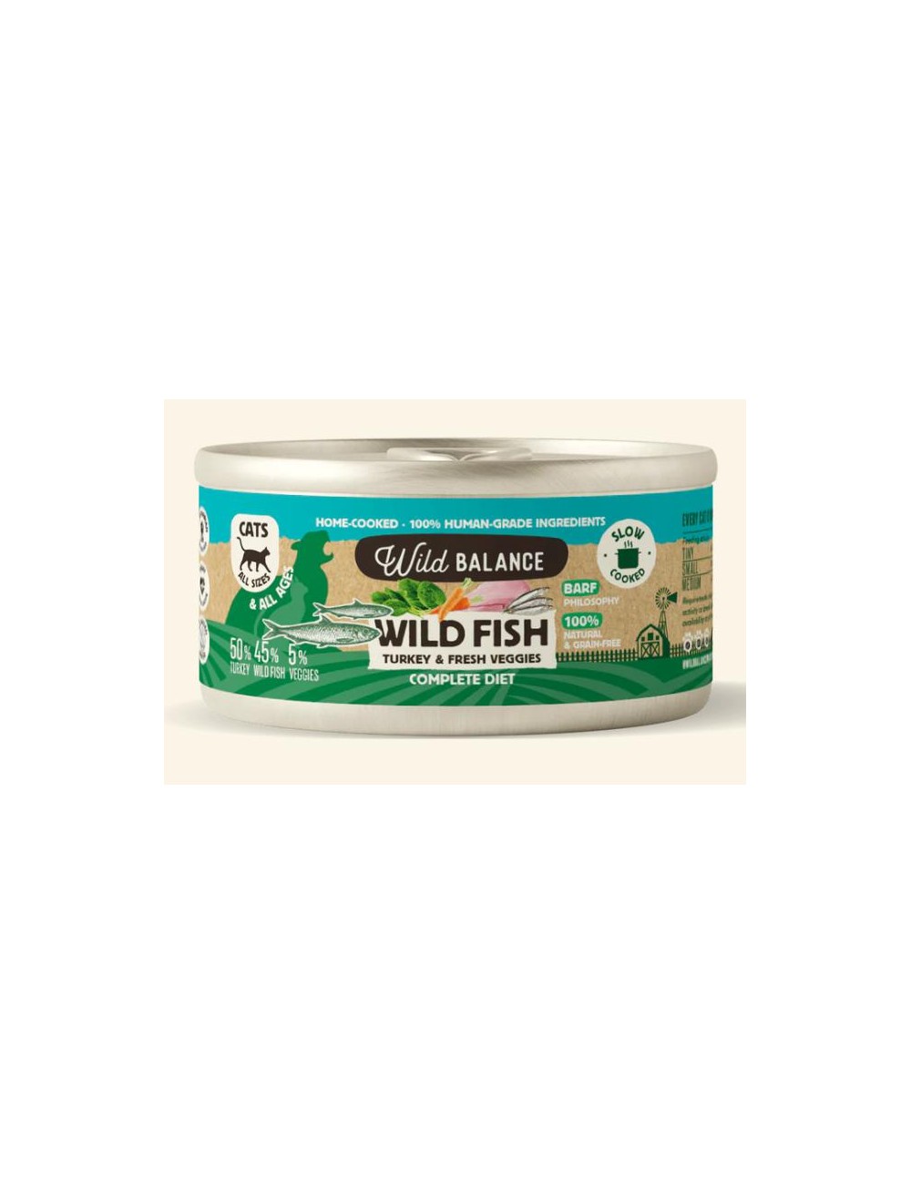 LATA WILD BALANCE BARF PESCADO 120GRS