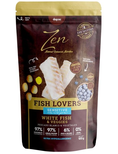 ZEN POUCHES WHITE FISH VEGGIES 100 GRS