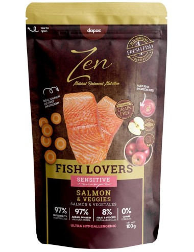 ZEN POUCHES SALMÓN VEGGIES 100 GRS