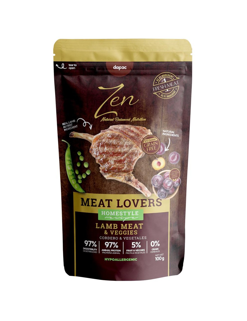 ZEN POUCHES LAMB VEGGIES 100 GRS